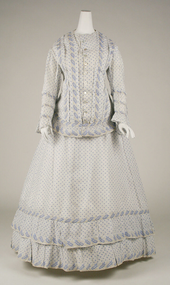 Morning dress, cotton, American 