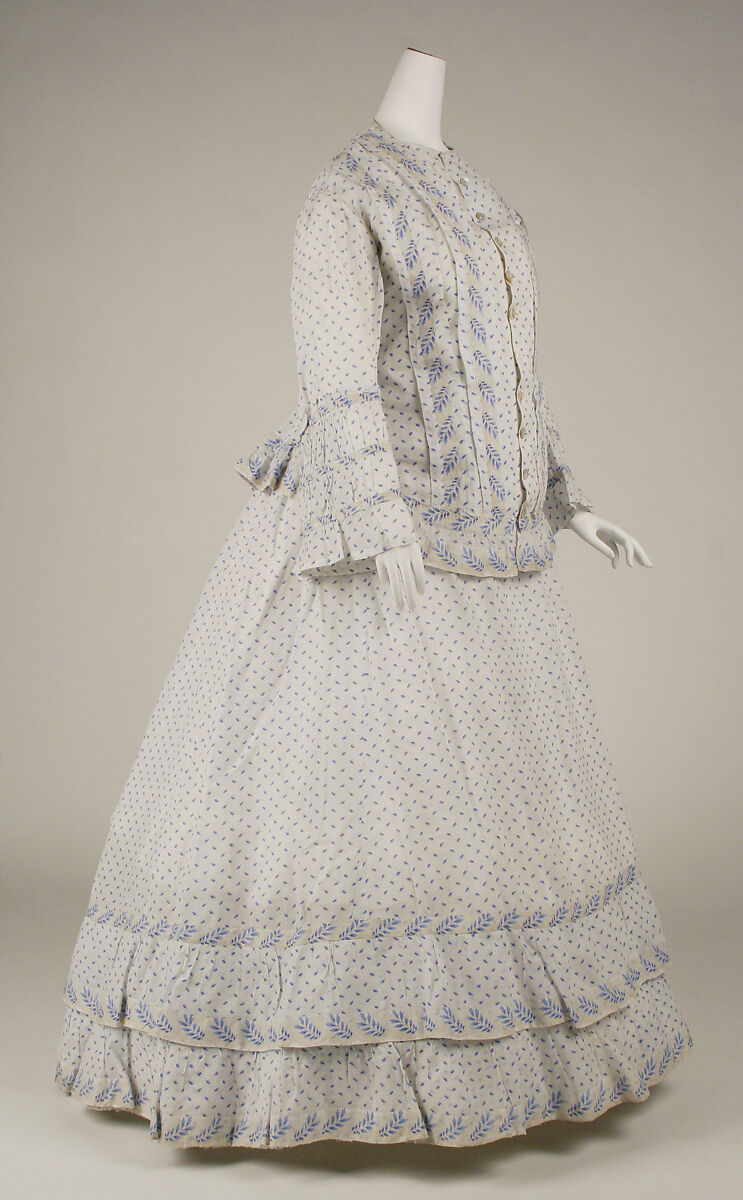 Morning dress, cotton, American