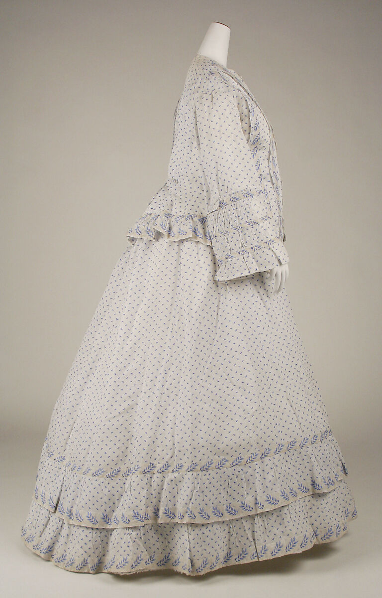 Morning dress, cotton, American