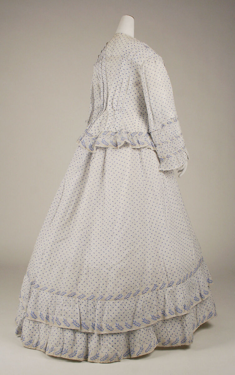 Morning dress, cotton, American