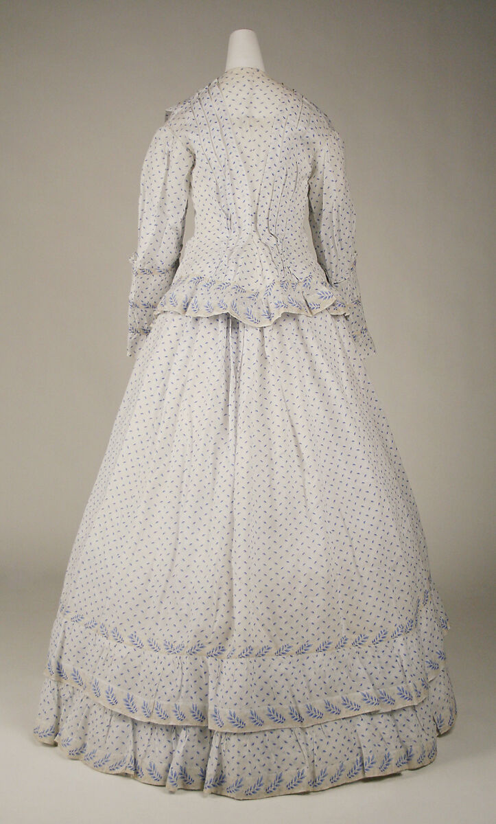 Morning dress, cotton, American