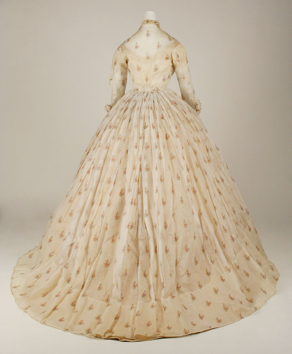 Dress, silk, American