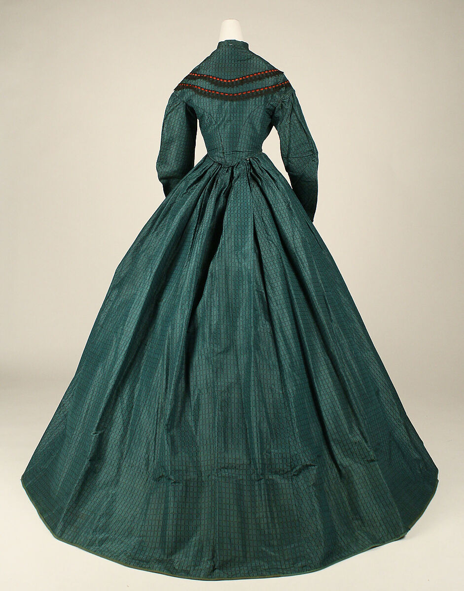 Dress, silk, probably American