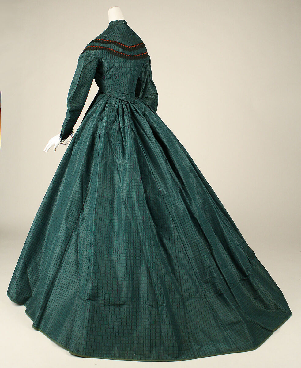 Dress, silk, probably American