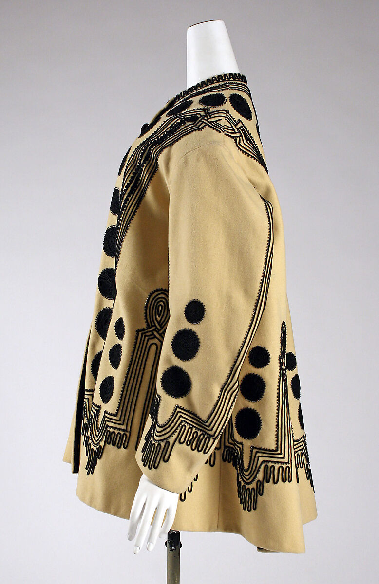 Jacket, wool, silk, American