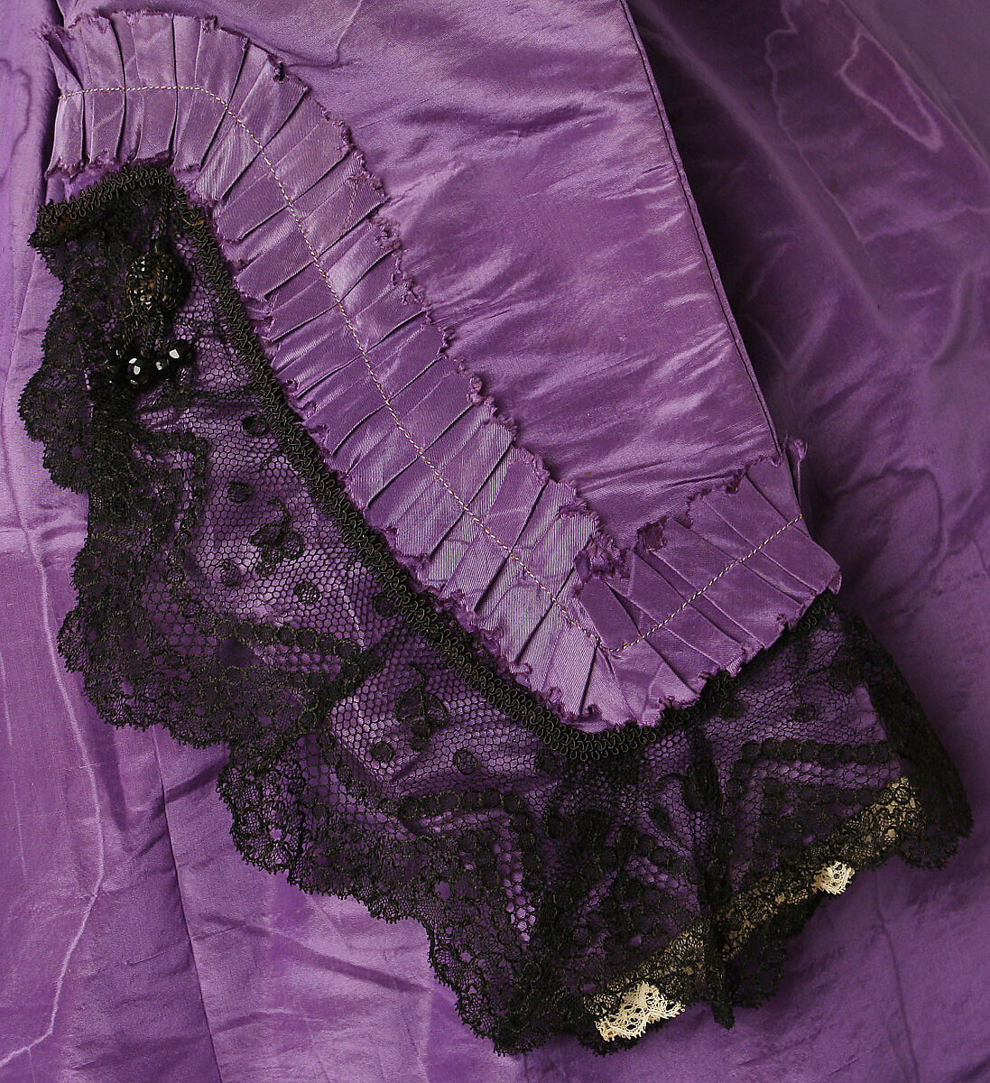 Dress, silk, cotton, American