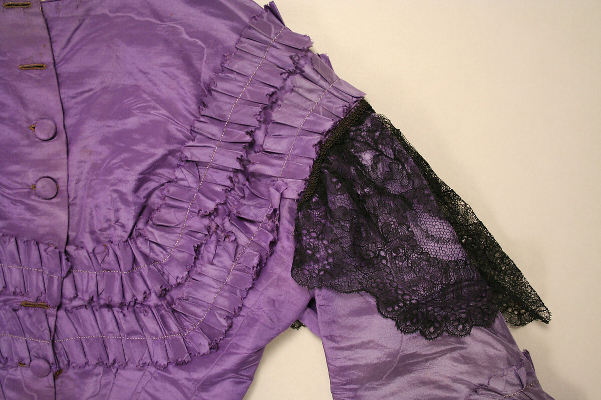 Dress, silk, cotton, American