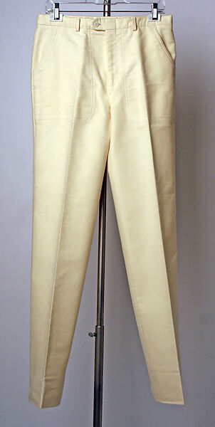 Trousers, B. Piattelli (Italian), cotton, leather, metal, Italian 