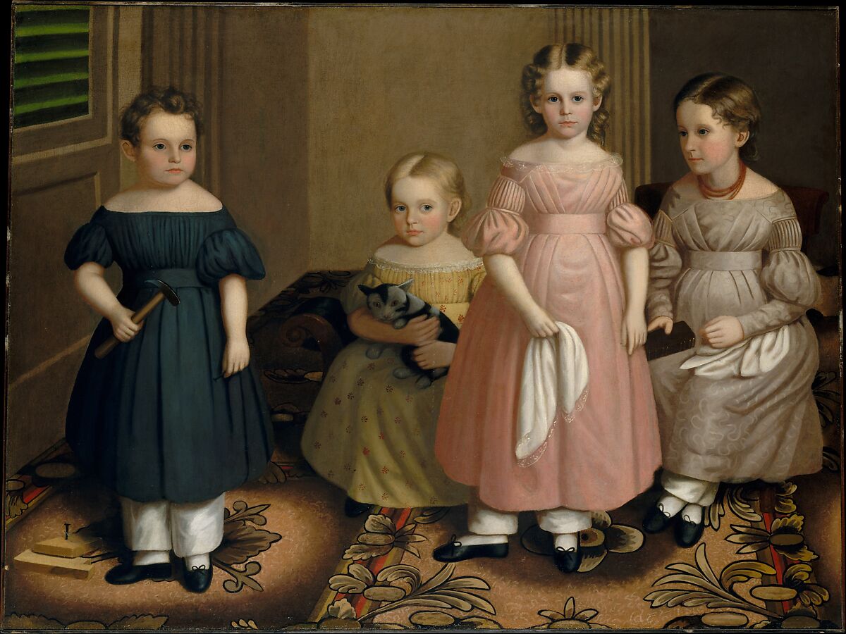 The Alling Children, Oliver Tarbell Eddy (1799–1868), Oil on canvas, American 