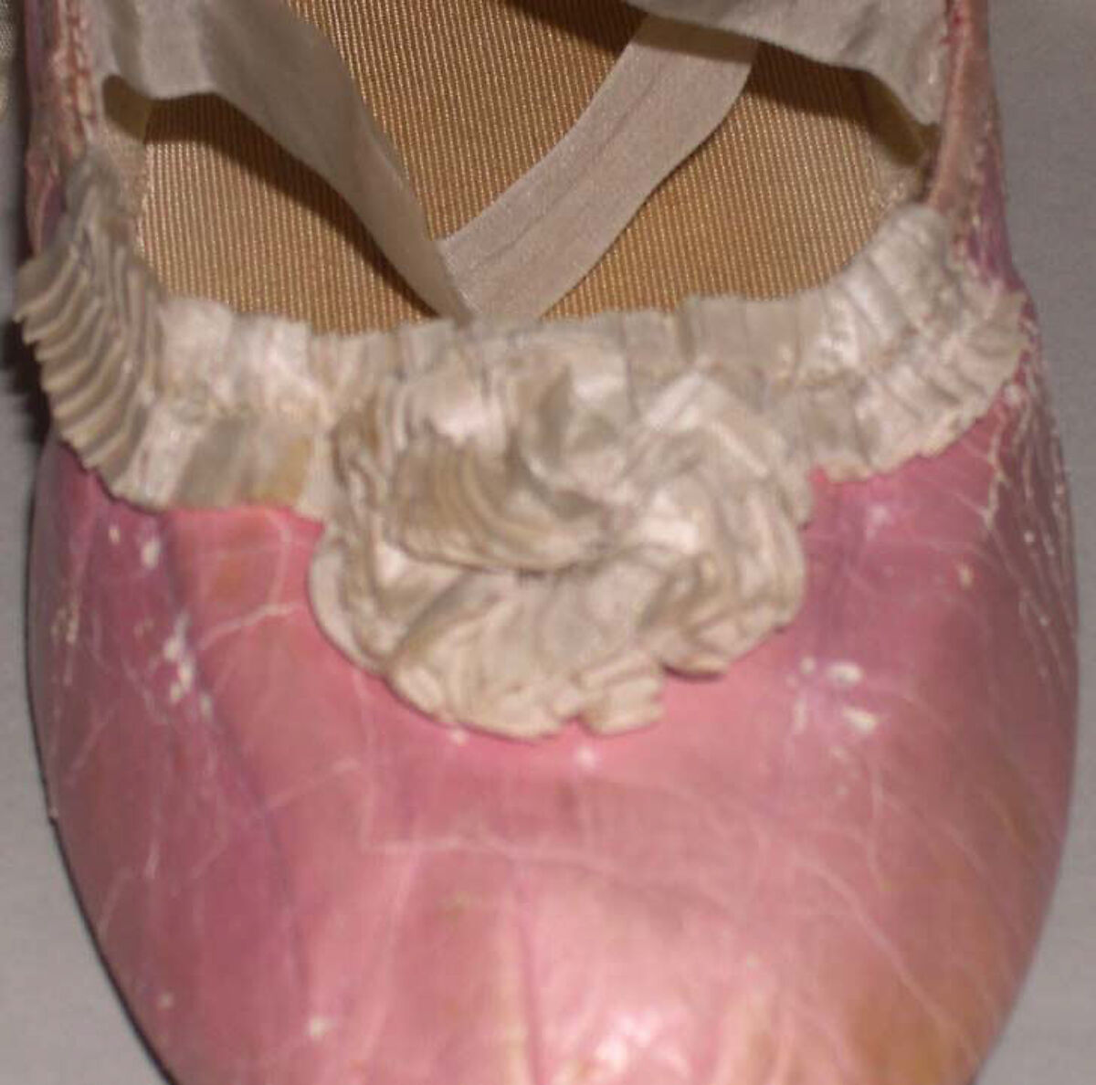 Shoes, leather, silk, American