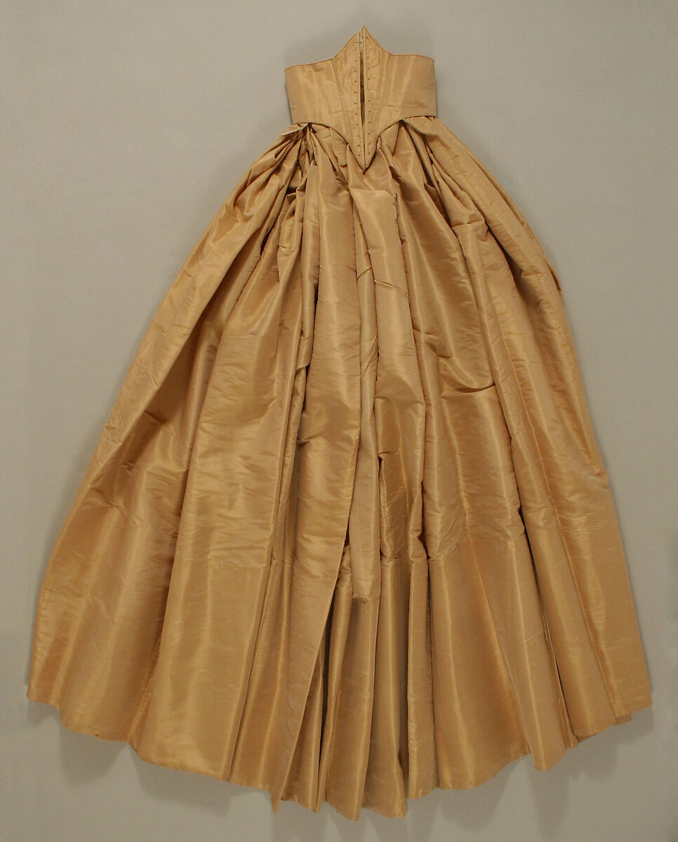 Wedding ensemble, silk, American