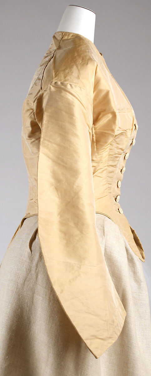 Wedding ensemble, silk, American