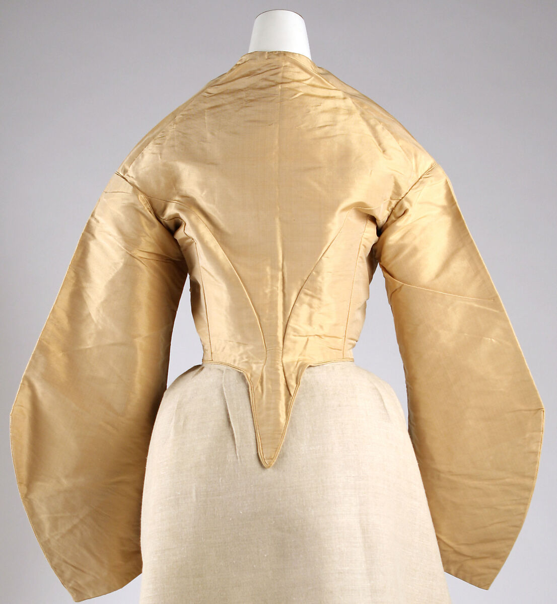 Wedding ensemble, silk, American