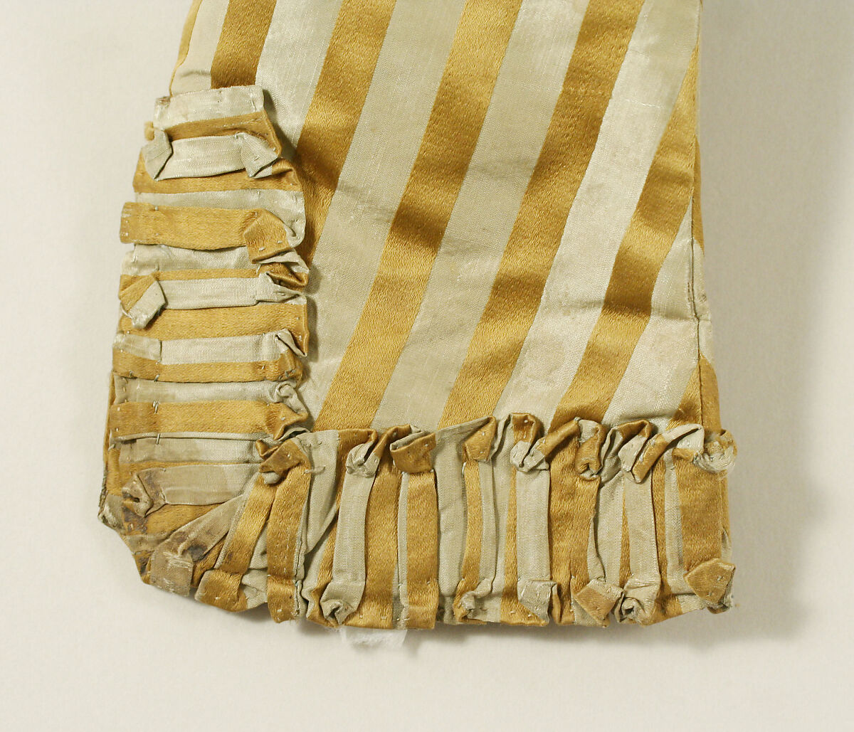 Bodice, silk, steel, American or European