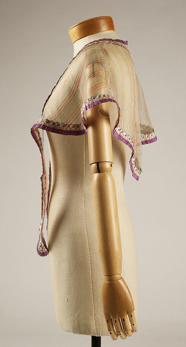 Fichu, piña cloth, American or European