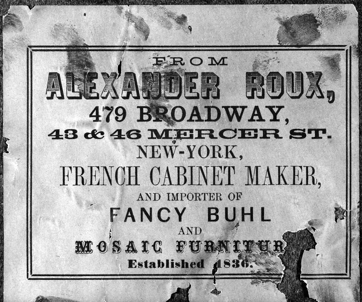 Cabinet, Alexander Roux (1813–1886), Rosewood, tulipwood, cherry, poplar, pine, American
