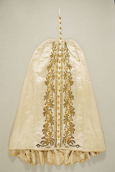 Court ensemble, silk, gold, Russian