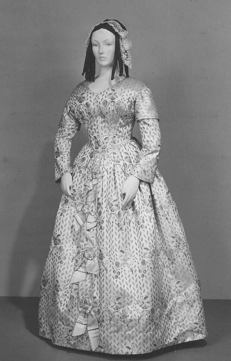 Dress, silk, French