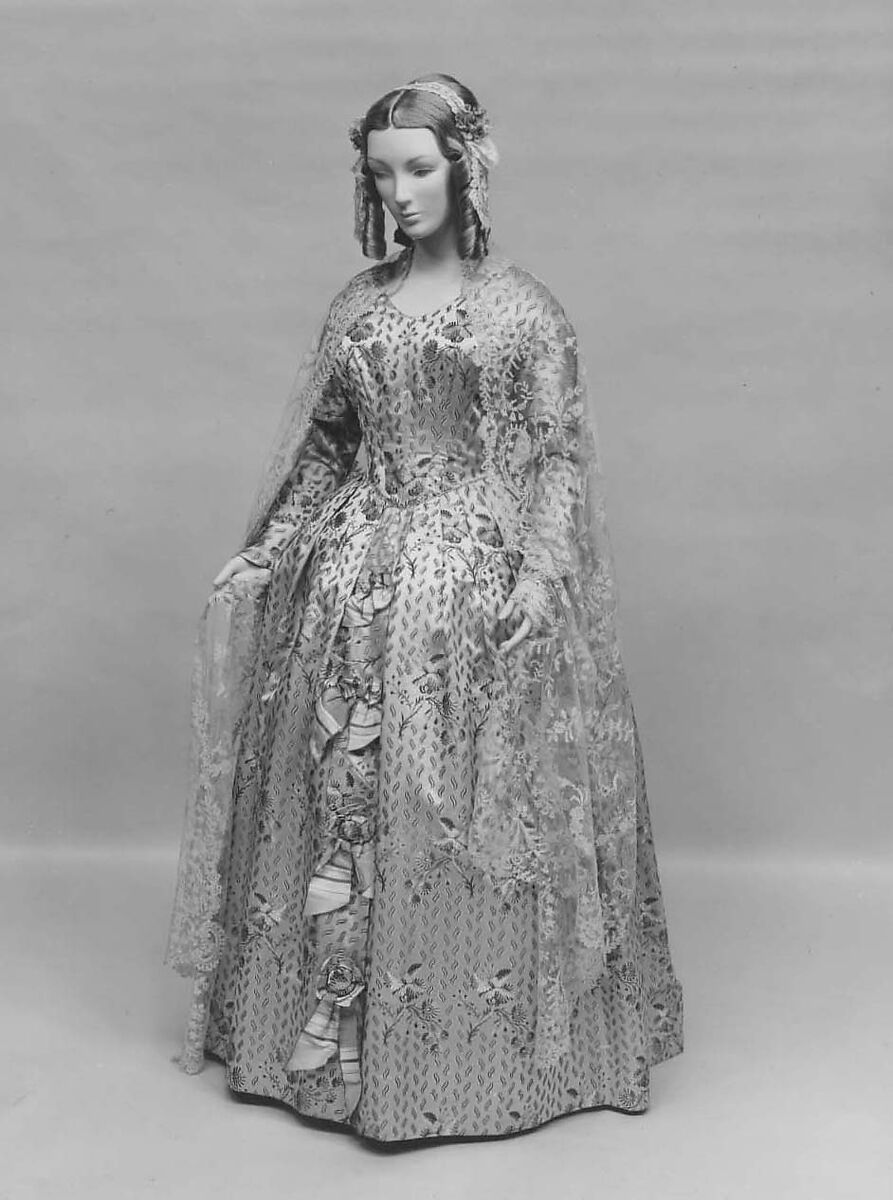 Dress, silk, French