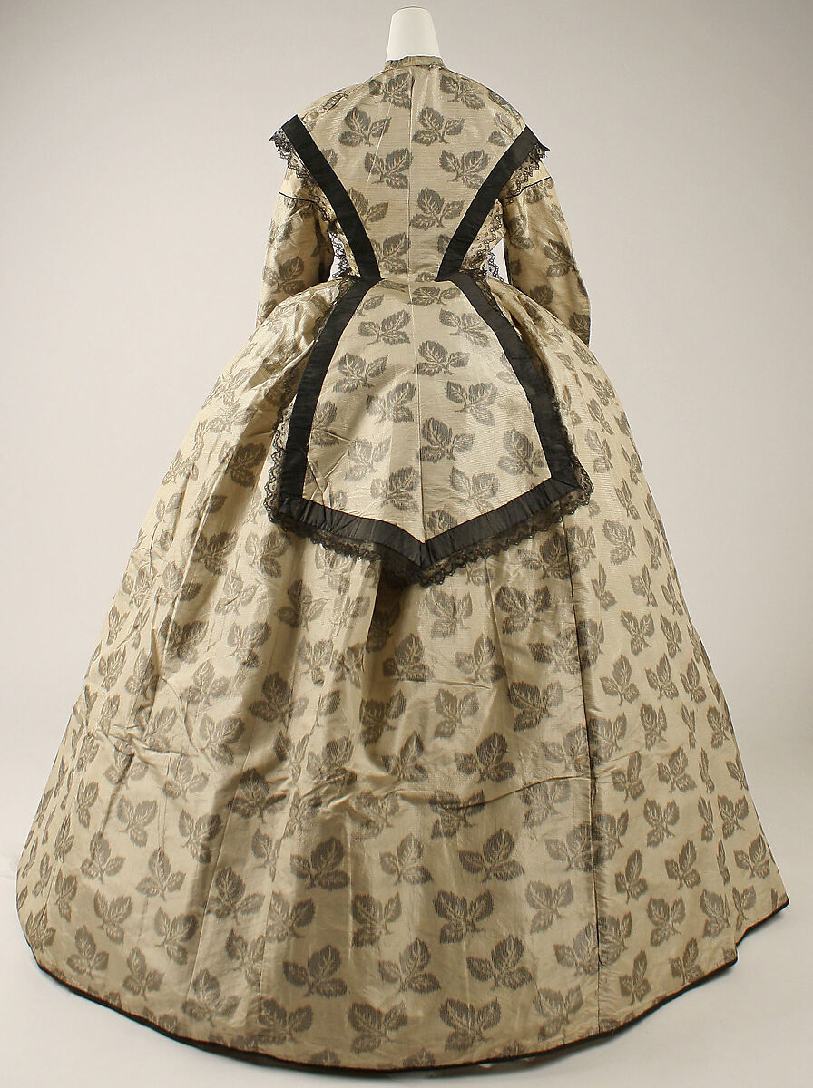 Dress, silk, American or European