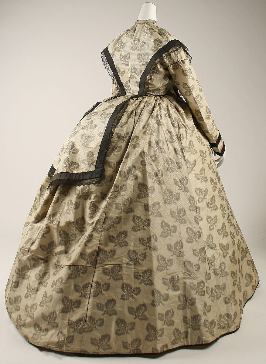 Dress, silk, American or European