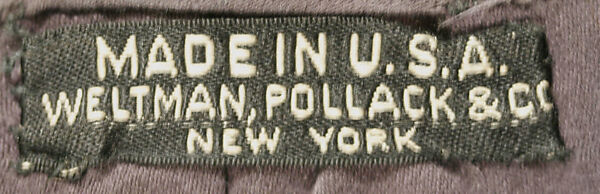 Uniform, (a–f) wool
(g, h) silk, American