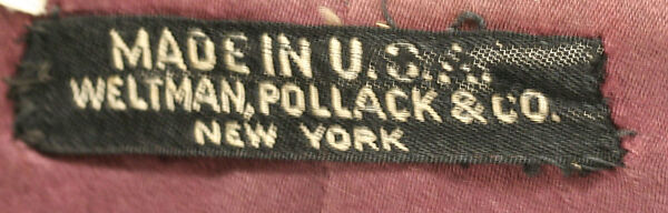 Uniform, (a–f) wool
(g, h) silk, American