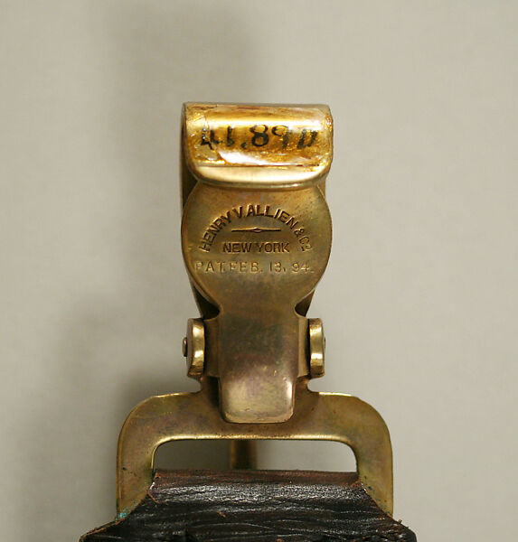 Military uniform, (a), (b) wool
(c) wool, leather, metal thread
(d) leather, metal thread
(e), ( f) medium unknown
(g) metal thread, American