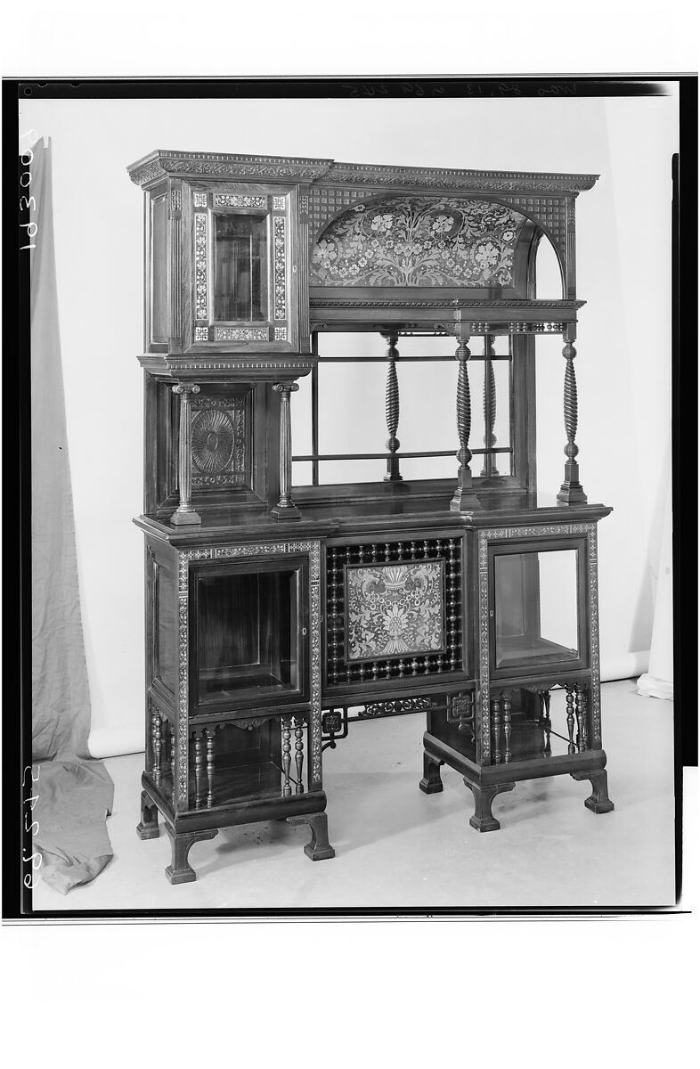 Cabinet, Charles Tisch (American, 1841–1900), Rosewood, ivory, mother-of-pearl, brass, glass, and other woods, American