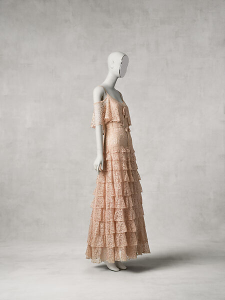 Evening dress, House of Chanel (French, founded 1910), a,b) silk, French