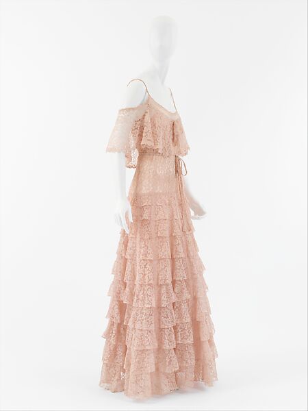 Evening dress, House of Chanel (French, founded 1910), a,b) silk, French 