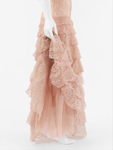 Evening dress, House of Chanel (French, founded 1910), a,b) silk, French