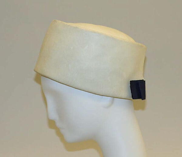 Pillbox hat, House of Balenciaga (French, founded 1937), silk, French 