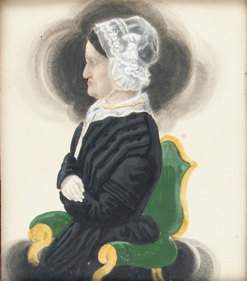 Portrait of an Old Lady, James Sanford Ellsworth (1802–1873), Watercolor on paper, American 