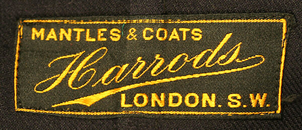 Uniform, Harrods, Ltd. (British, founded London, 1834), (a, b) wool
(c) straw, British