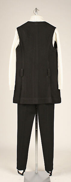 Ensemble, Pierre Cardin (French (born Italy), San Biagio di Callalta 1922–2020 Neuilly), wool, metal, leather, French