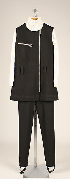 Ensemble, Pierre Cardin (French (born Italy), San Biagio di Callalta 1922–2020 Neuilly), wool, metal, leather, French 