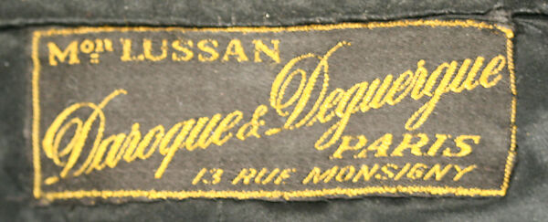 Uniform, wool, silk, feathers, metal, glass, French