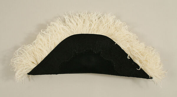 Uniform, wool, silk, feathers, metal, glass, French