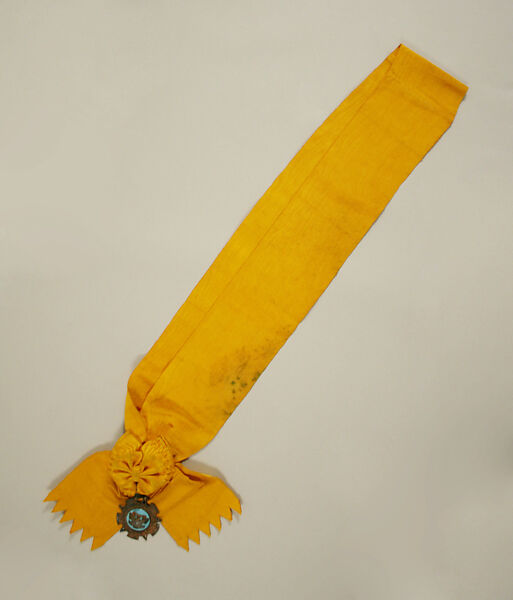 Uniform, wool, silk, feathers, metal, glass, French