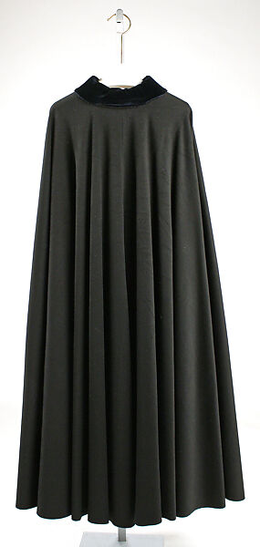Evening cape, wool, cotton, metal, Spanish