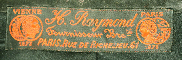 Uniform, wool, metallic thread, linen, silk, French