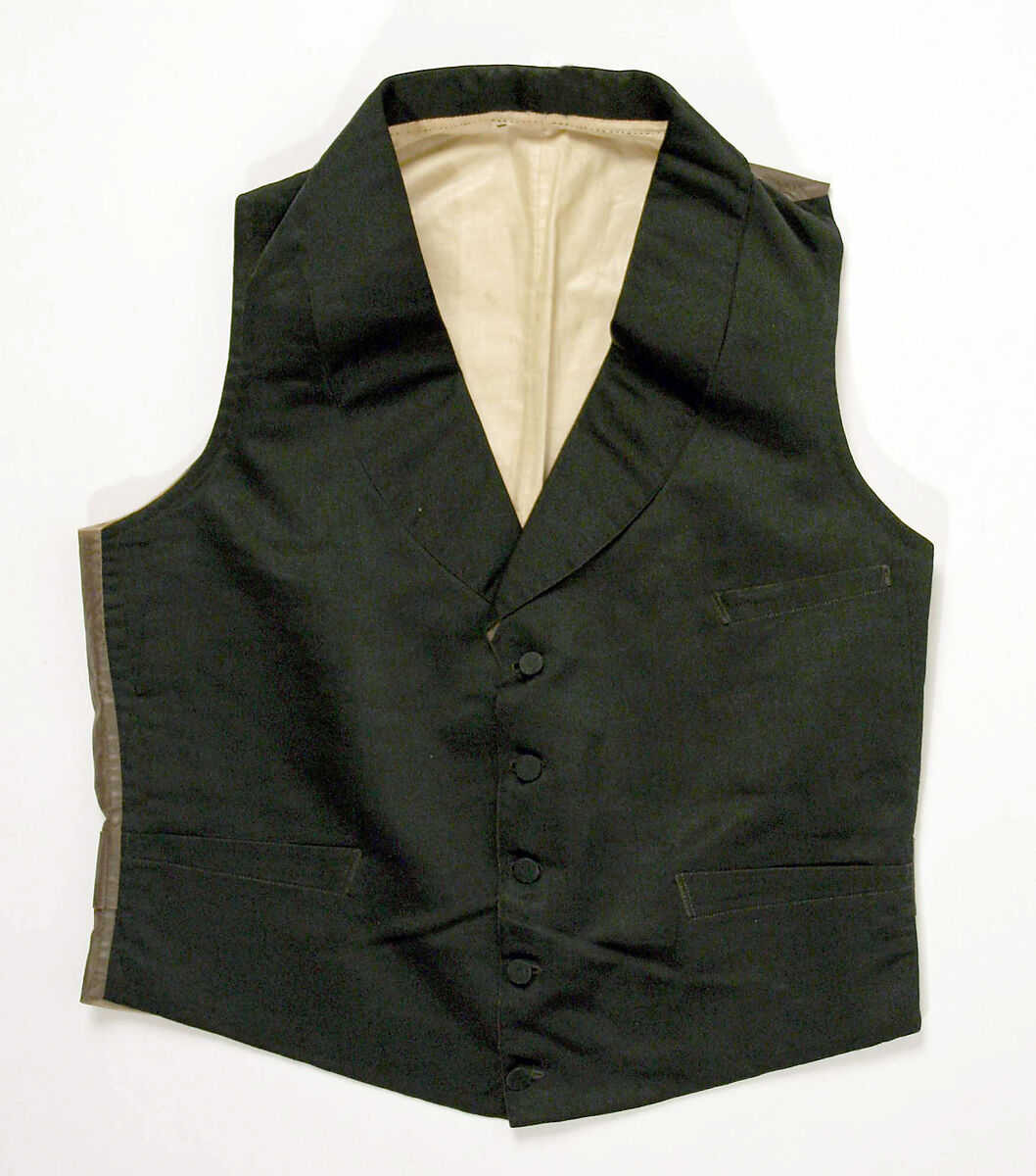 Waistcoat, silk, cotton, American or European 