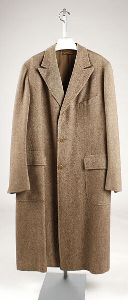 Overcoat, wool, silk, American 