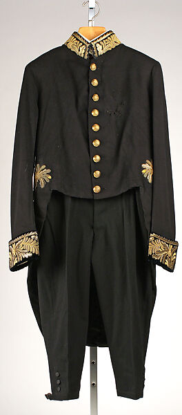 Uniform, wool, metallic thread, cotton, silk, British