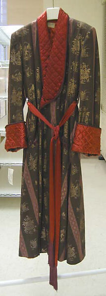 Dressing gown, Brooks Costume Company (American), silk, cotton, metallic thread, American