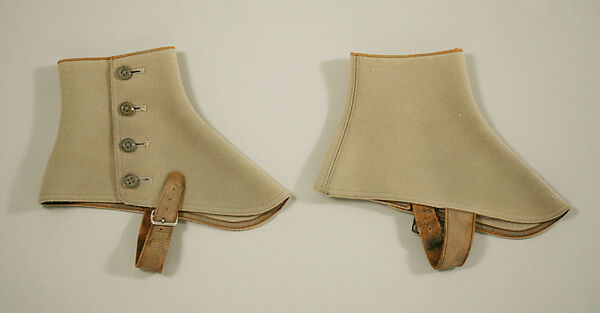 Ensemble, wool, cotton, silk, linen, leather, fur, metal, American