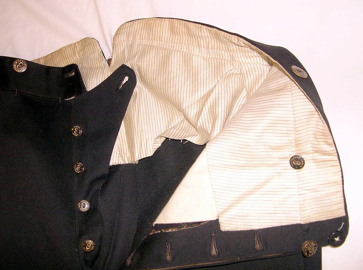 Wedding suit, wool, silk, American