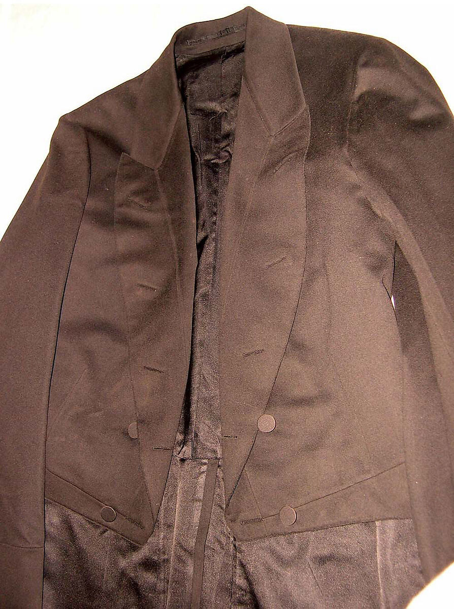 Wedding suit, wool, silk, American