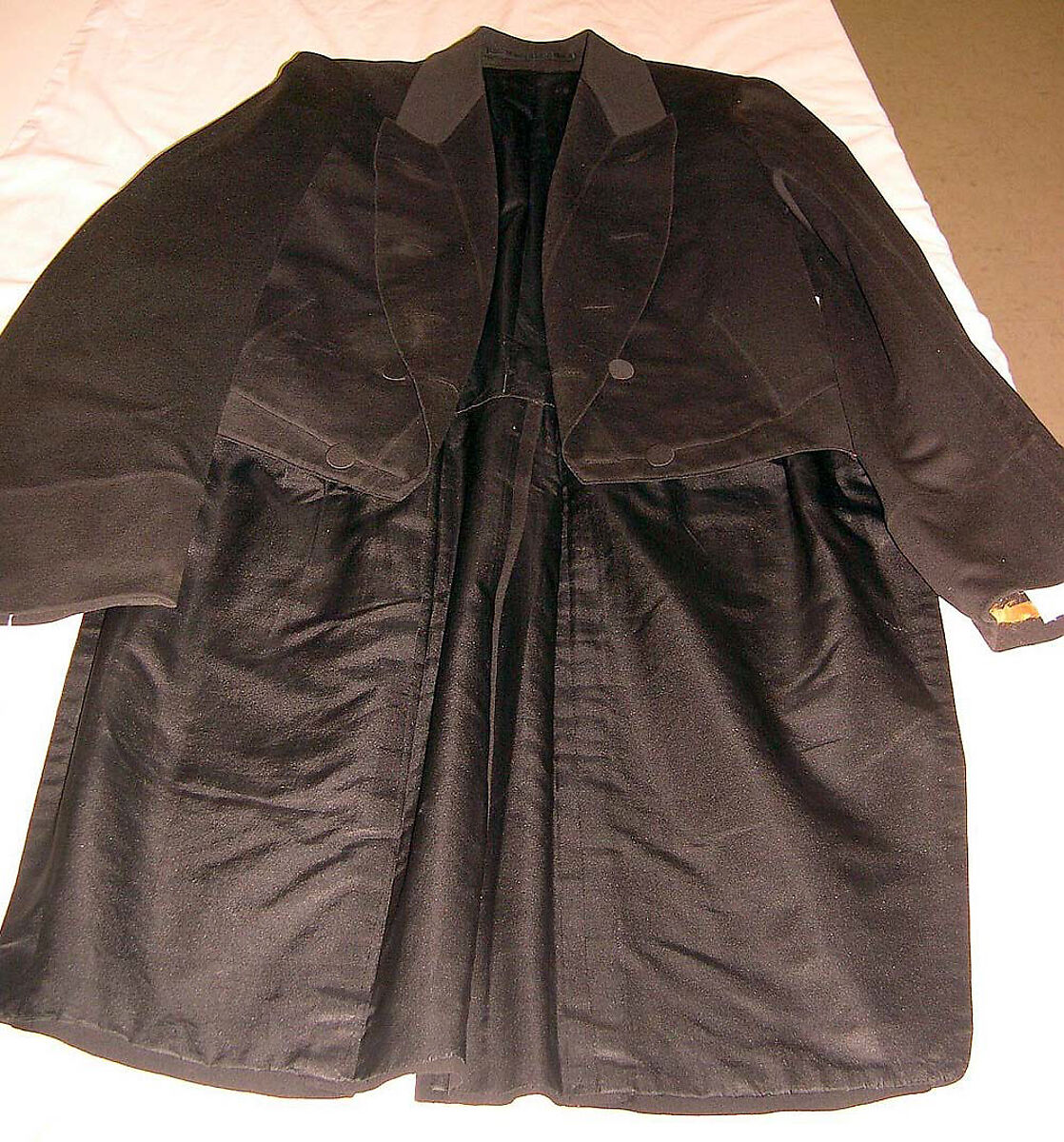 Wedding suit, wool, silk, American